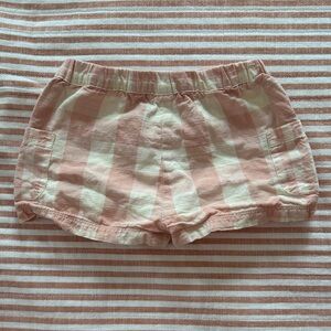 Pehr Peach and Cream gingham Shorts, 2T